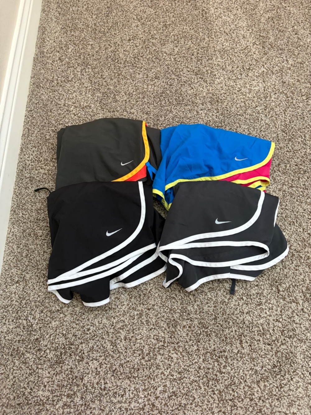 Nike Girls' Athletic Shorts - Black and Blue